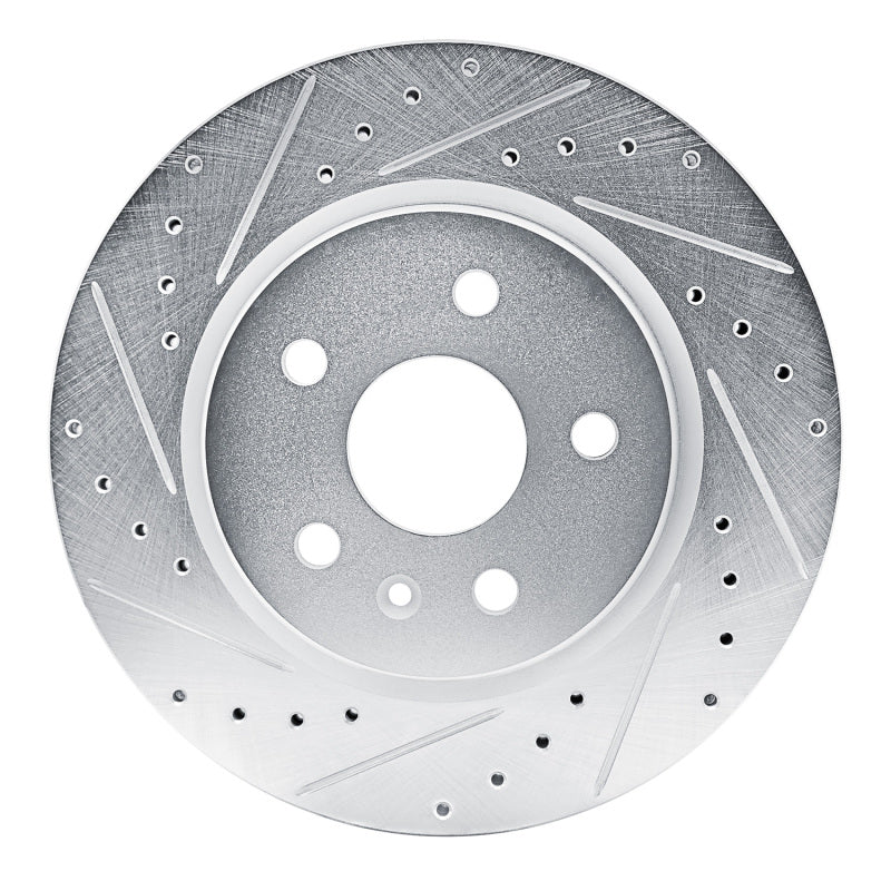 R1 19-25 Buick Envision Rear Left Drilled & Slotted Silver Brake Rotor