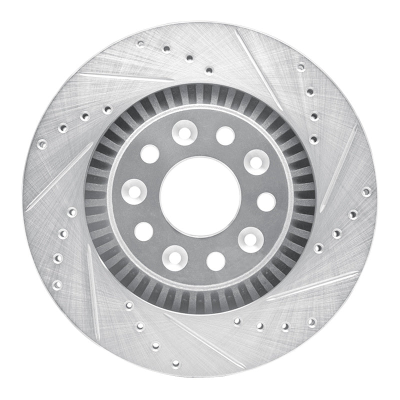 DFC 05-09 Ford Freestyle Front Right Drilled & Slotted Silver Brake Rotor