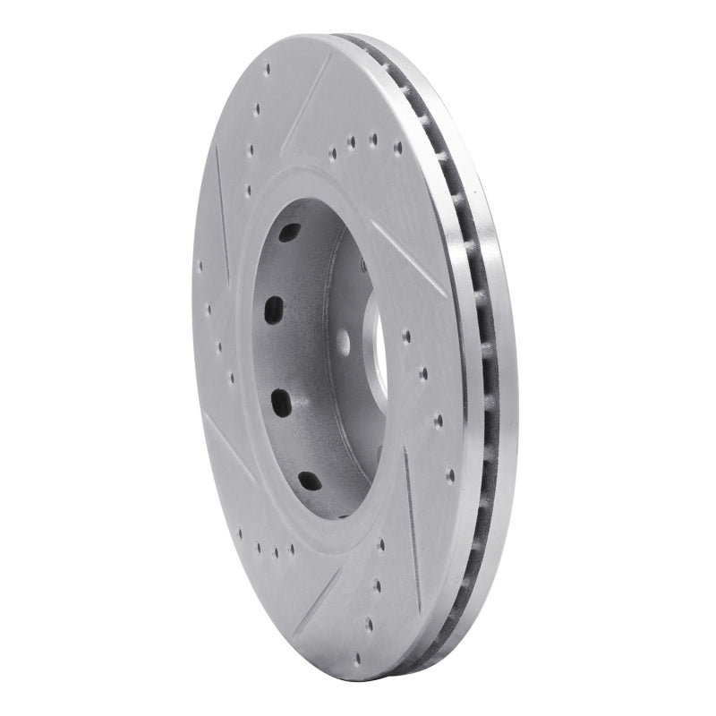 DFC 10-13 Suzuki Kizashi Front Right Drilled & Slotted Silver Brake Rotor