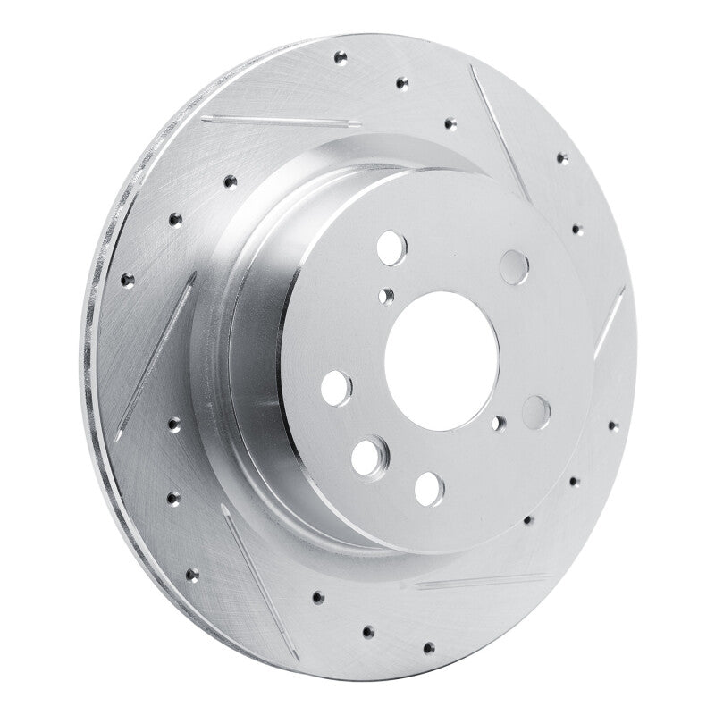 DFC 21-25 Lexus RC300 Rear Right Drilled & Slotted Silver Brake Rotor
