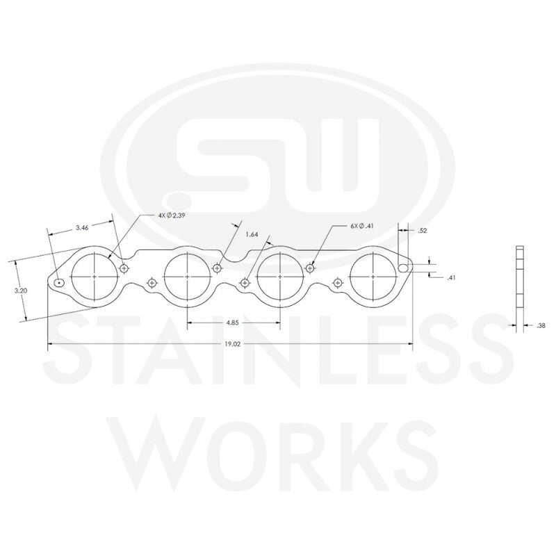 Stainless Works BBC Round Port 304SS Exhaust Flanges 2-3/8in Primaries (Raised Port Heads Only)