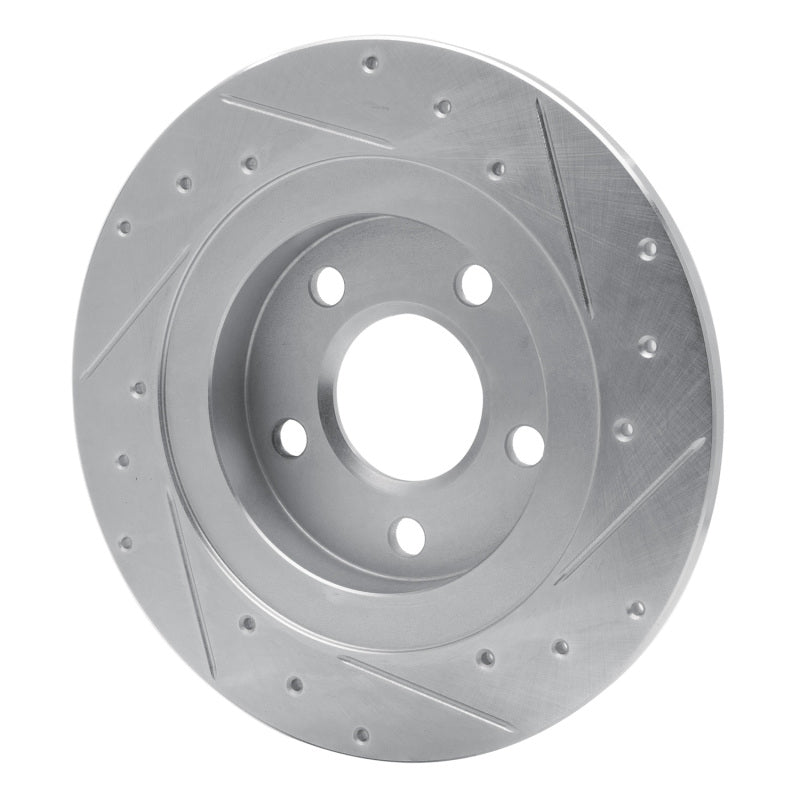 R1 98-05 Buick Park Avenue Rear Left Drilled & Slotted Silver Brake Rotor