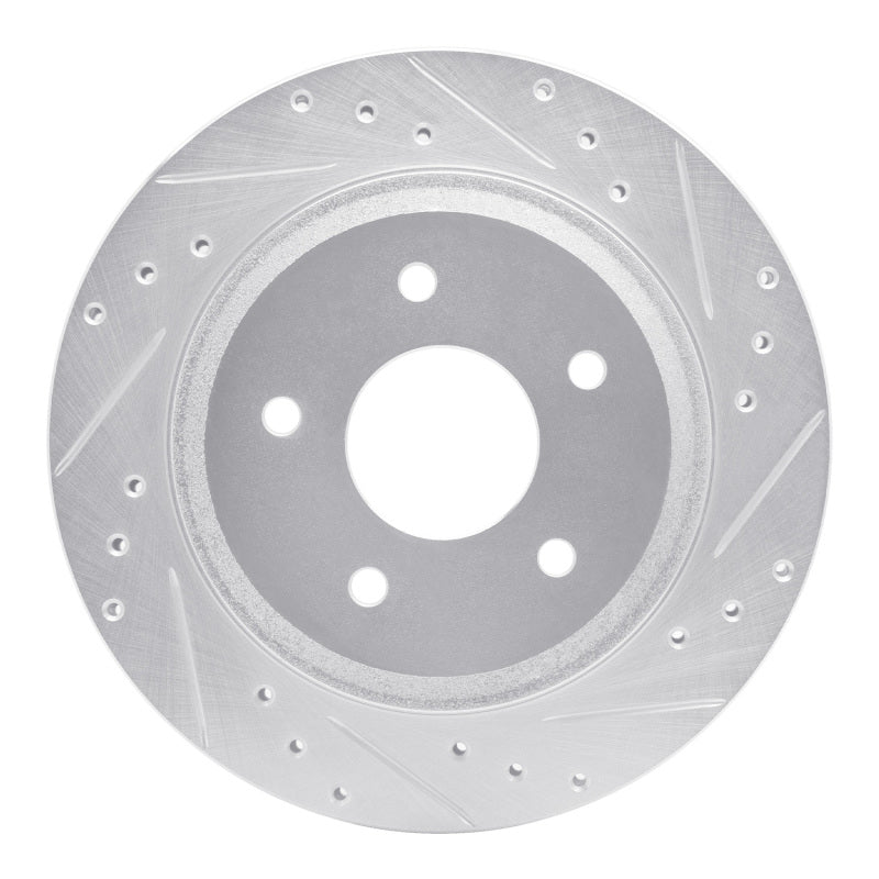 R1 88-94 Chevrolet Corvette Front Right Drilled & Slotted Silver Brake Rotor