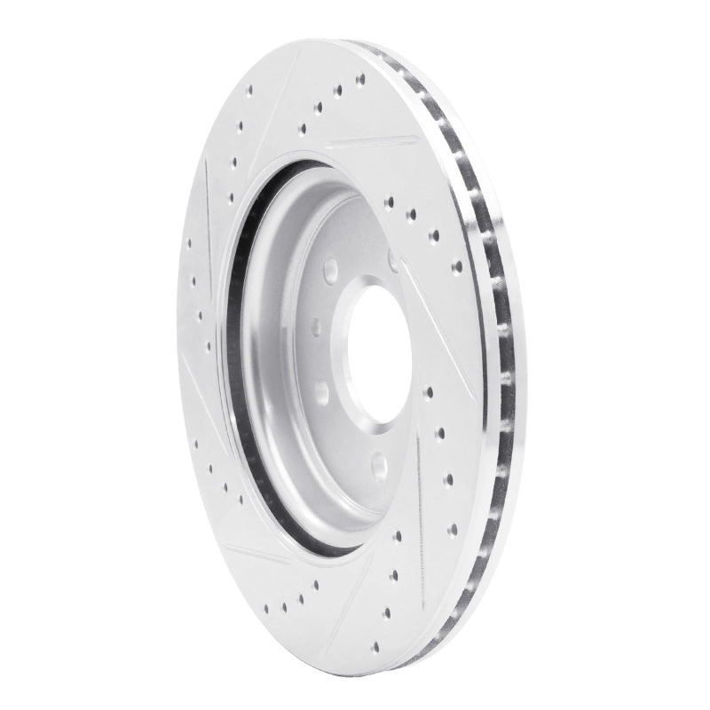 R1 16-20 Buick Regal Sportback Rear Right Drilled & Slotted Silver Brake Rotor