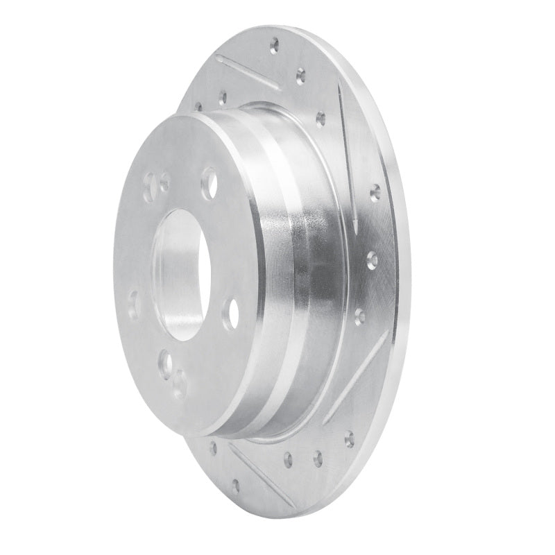 R1 83-95 Mercedes-Benz 300CE Rear Right Drilled & Slotted Silver Brake Rotor
