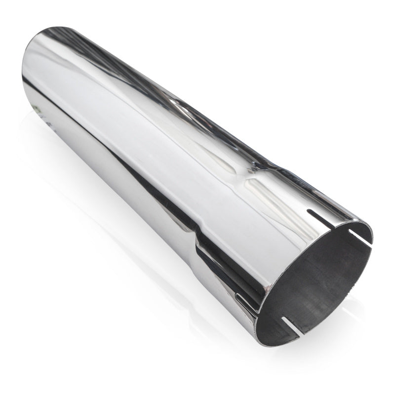 Stainless Works Single Wall Slash Cut Exhaust Tip - 3 1/2in Body 3in ID Inlet
