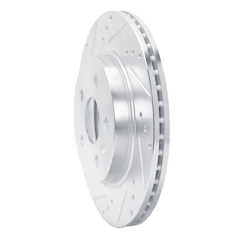 R1 10-25 Buick ALLURE Rear Left Drilled & Slotted Silver Brake Rotor