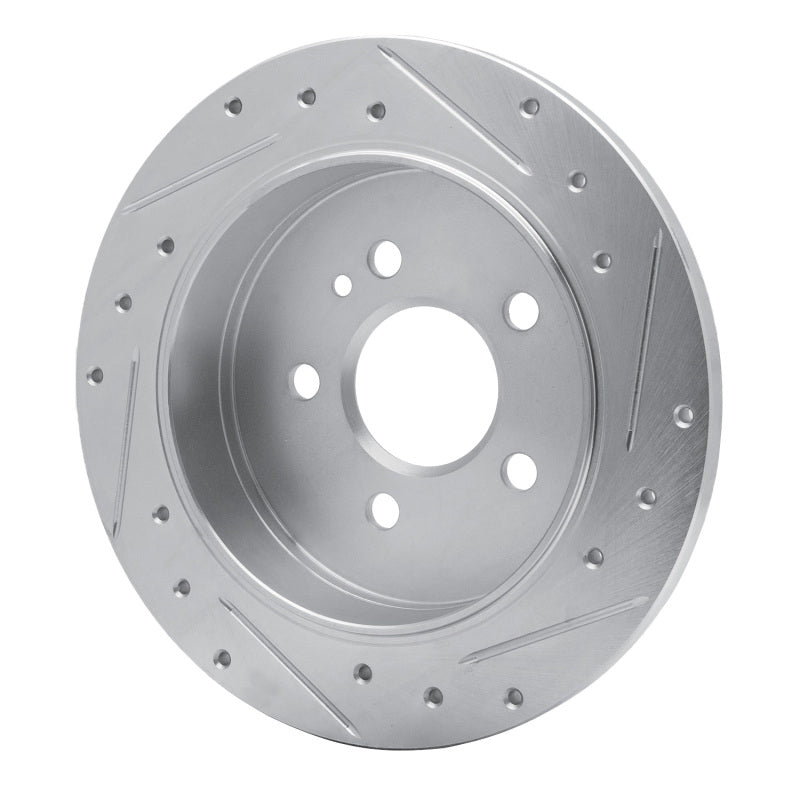 R1 98-05 Mercedes-Benz ML350 Rear Left Drilled & Slotted Silver Brake Rotor
