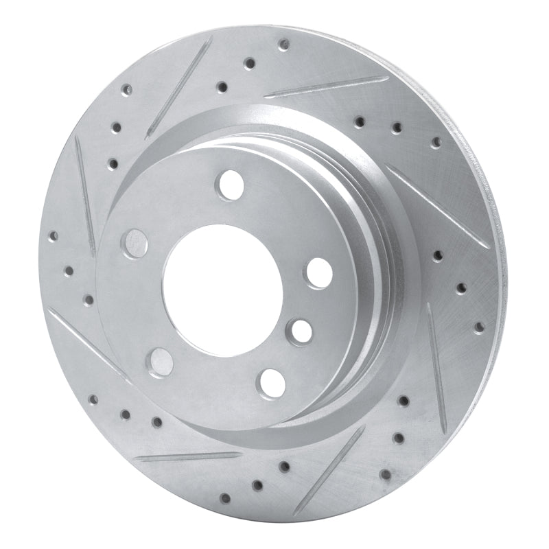 DFC 06-21 BMW 328i Rear Left Drilled & Slotted Silver Brake Rotor