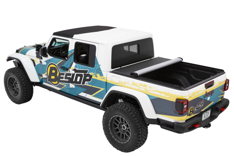 Bestop Roll Soft Tonneau - 20-26 Jeep Gladiator For 5 Ft. Bed Ez (Black Diamond)