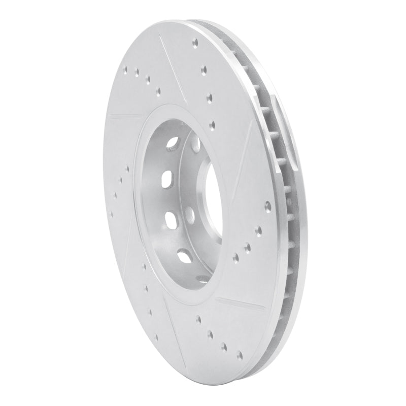 R1 92-08 Audi A4 (USA/Canada) Front Left Drilled & Slotted Silver Brake Rotor