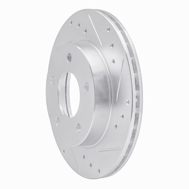 R1 90-90 Pontiac 6000 Rear Right Drilled & Slotted Silver Brake Rotor