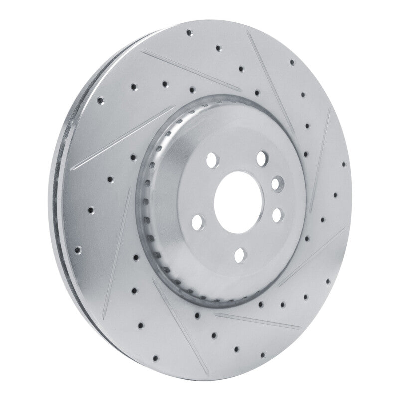 DFC 21-25 Jaguar F-Pace Front Right Drilled & Slotted Silver Brake Rotor