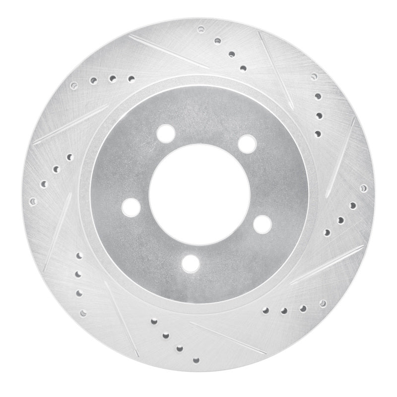 DFC 02-05 Ford Explorer Front Right Drilled & Slotted Silver Brake Rotor