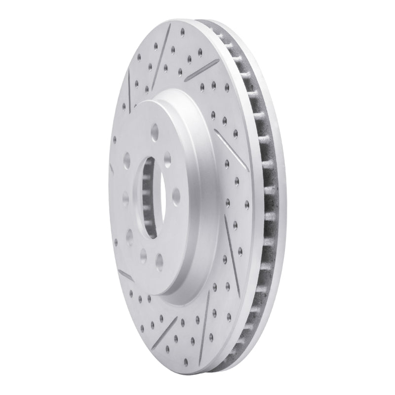 R1 06-16 Buick Lucerne Front Left Drilled & Slotted Geo-Carbon Rotor