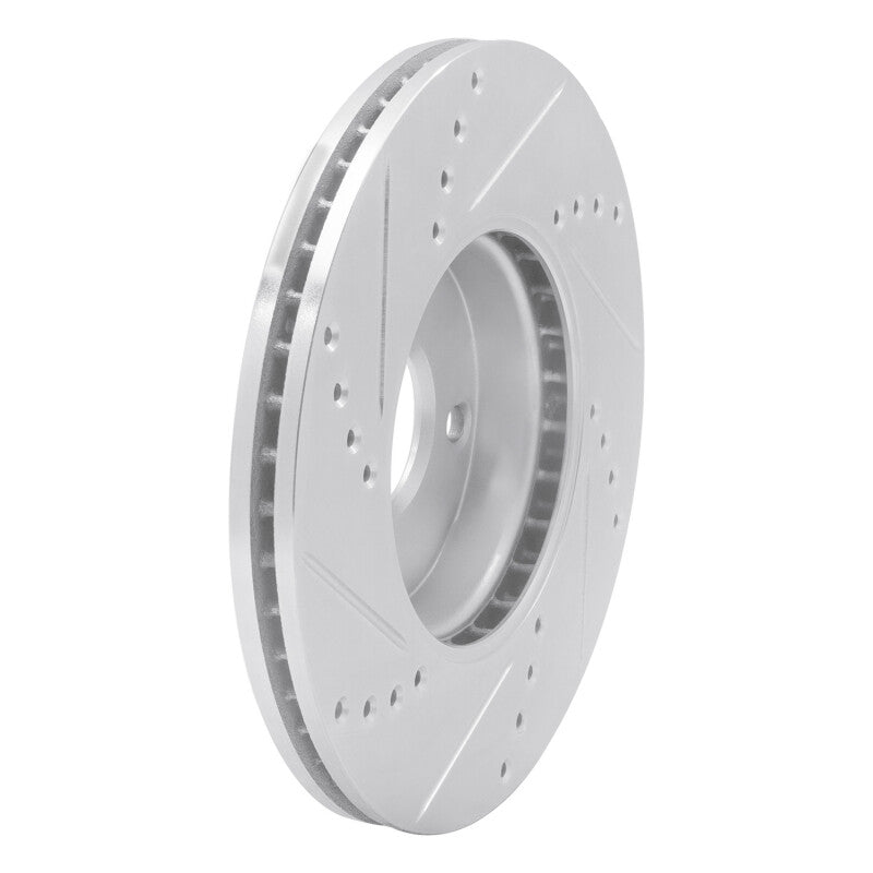 R1 16-25 Mazda 2 (Mexico) Front Right Drilled & Slotted Silver Brake Rotor