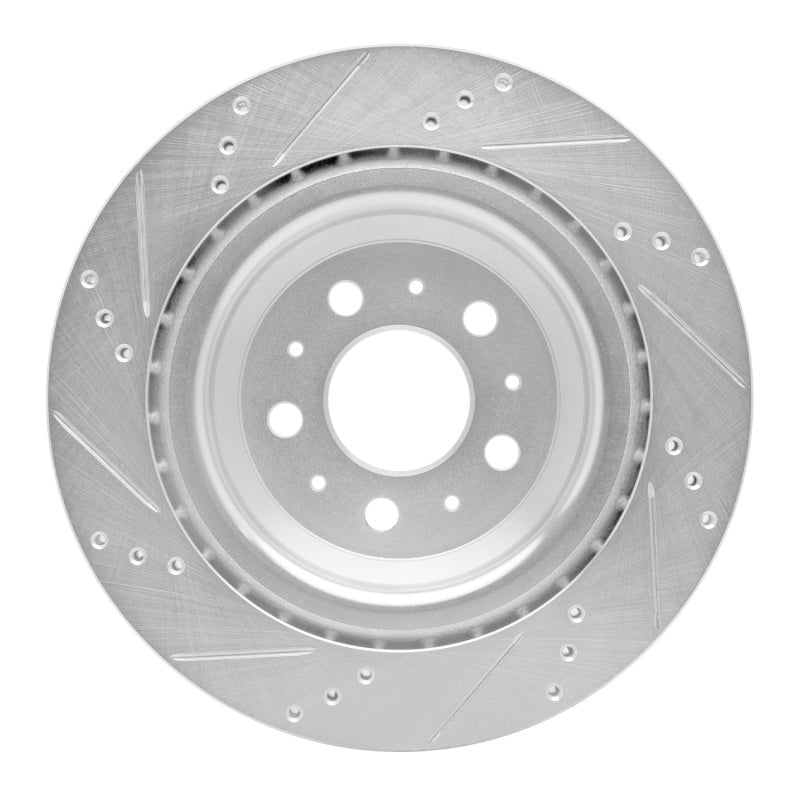DFC 17-25 Tesla Model Y Rear Right Drilled & Slotted Silver Brake Rotor