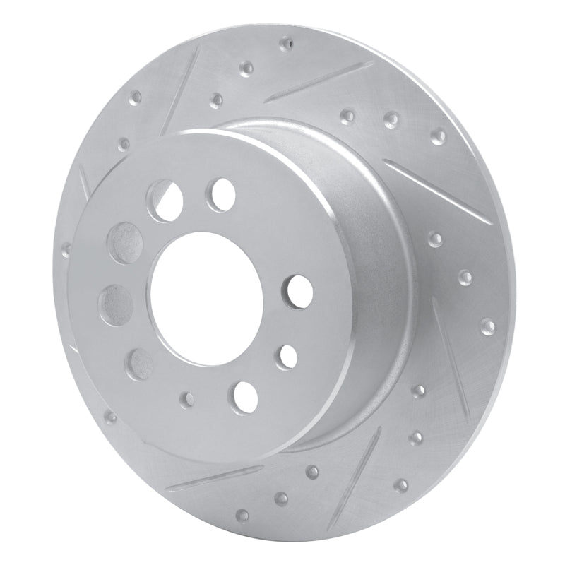 R1 1974-1995 Volvo 245 Rear Left Drilled & Slotted Silver Brake Rotor