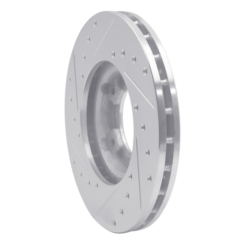 DFC 85-92 Toyota Pickup Front Right Drilled & Slotted Silver Brake Rotor