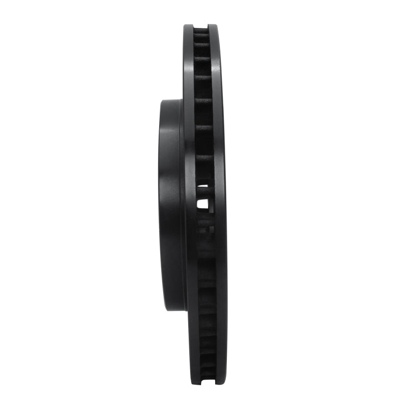 R1 04-09 Lexus RX350 Front Right Drilled & Slotted Black Brake Rotor