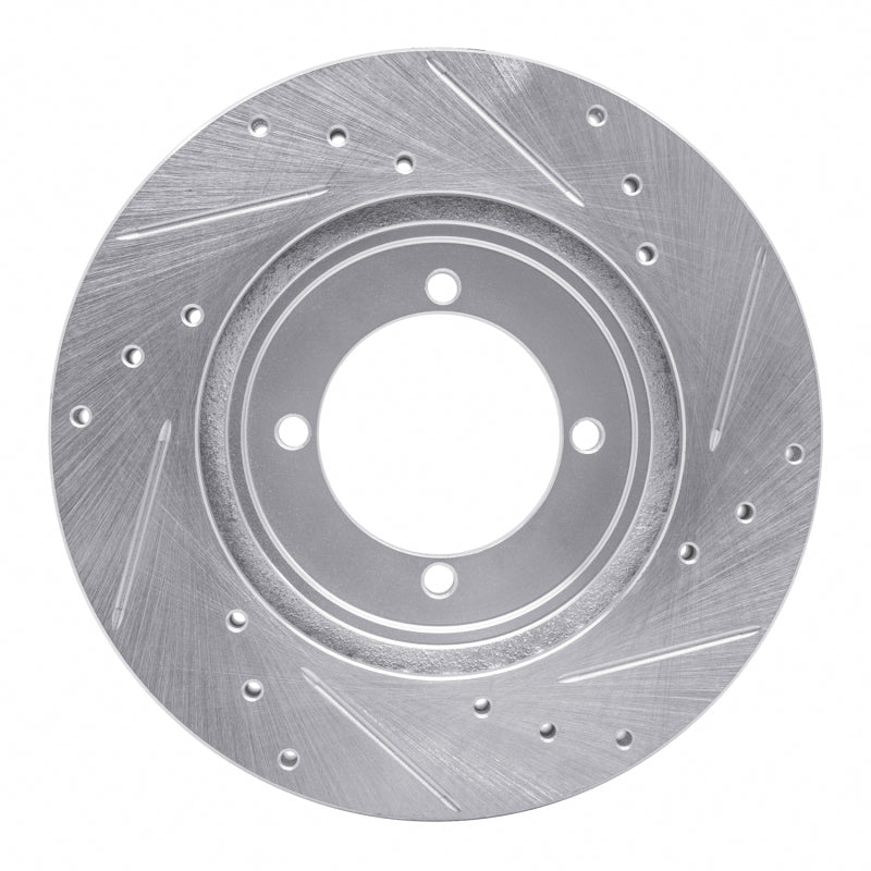 DFC 84-90 Dodge Colt Front Left Drilled & Slotted Silver Brake Rotor