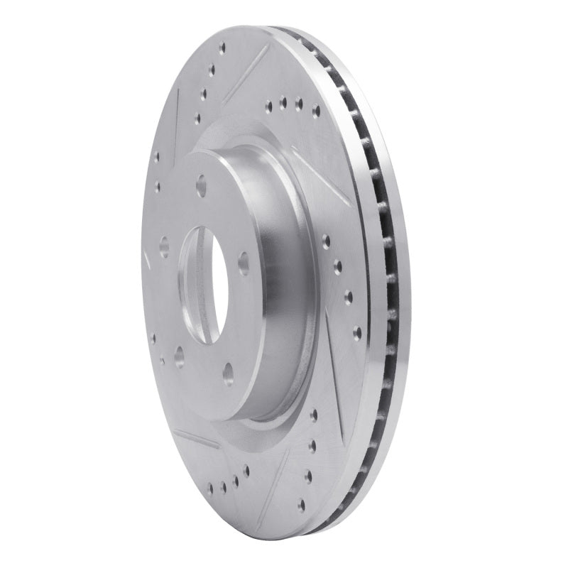 R1 07-13 Nissan Altima Front Left Drilled & Slotted Silver Brake Rotor
