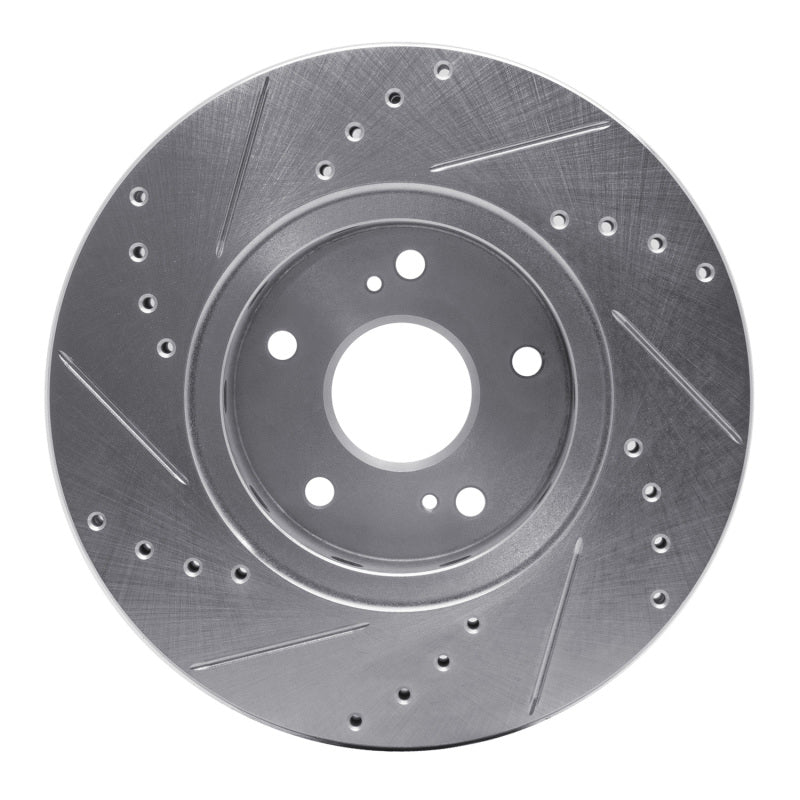 DFC 10-13 Suzuki Kizashi Front Right Drilled & Slotted Silver Brake Rotor