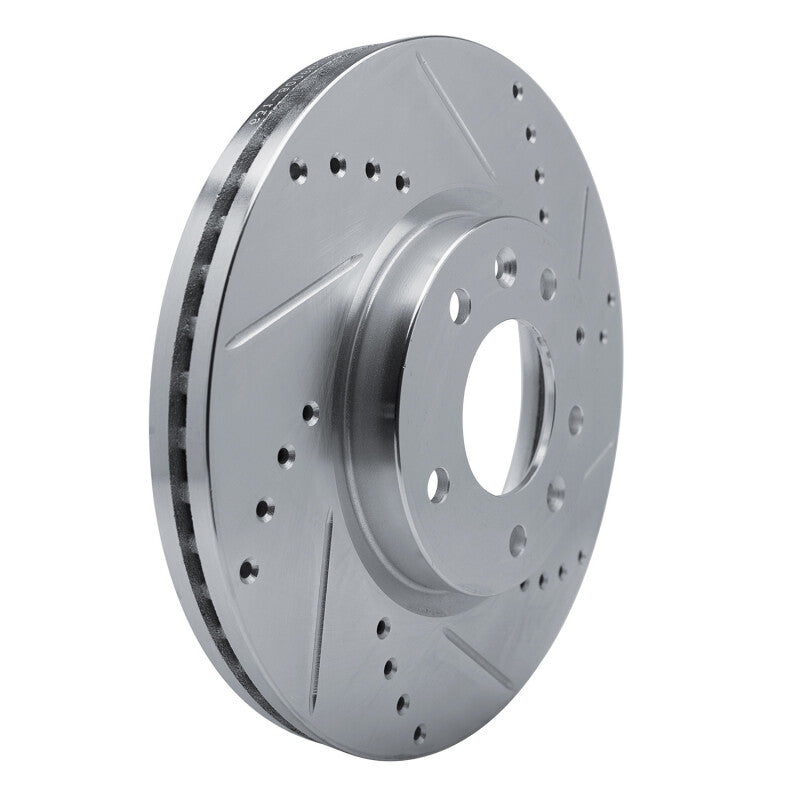 DFC 07-12 Mazda CX-7 Front Right Drilled & Slotted Silver Brake Rotor