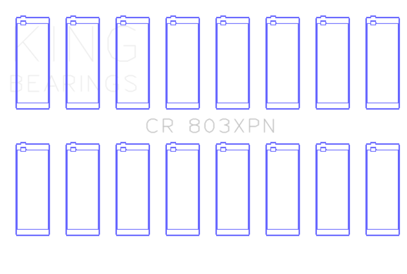 King Engine Bearings 55-67 Ford 265/283/302/327 V8 Performance Rod Bearing Set - Size STD
