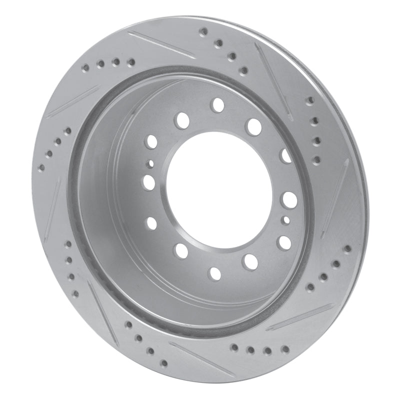 DFC 01-09 Lexus GX470 Rear Left Drilled & Slotted Silver Brake Rotor