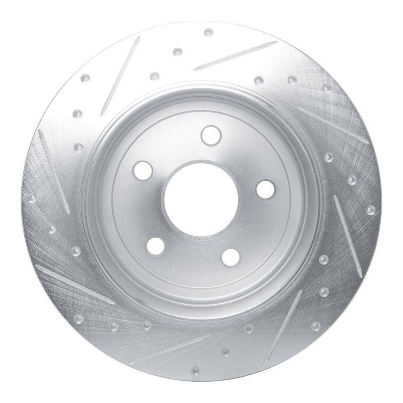DFC 11-22 Dodge Durango Rear Right Drilled & Slotted Silver Brake Rotor