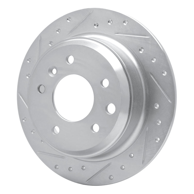 R1 90-95 Jaguar XJRS Rear Left Drilled & Slotted Silver Brake Rotor