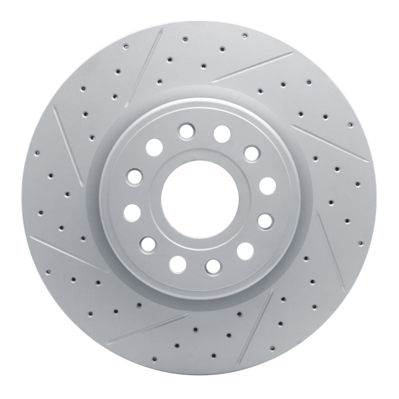 R1 19-25 Ram 1500 Front Left Drilled & Slotted Geo-Carbon Rotor