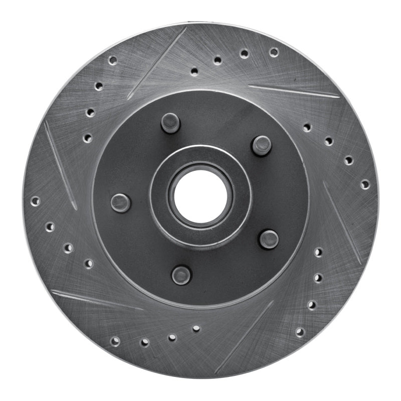 R1 74-79 Ford Gran Torino Front Left Drilled & Slotted Silver Brake Rotor