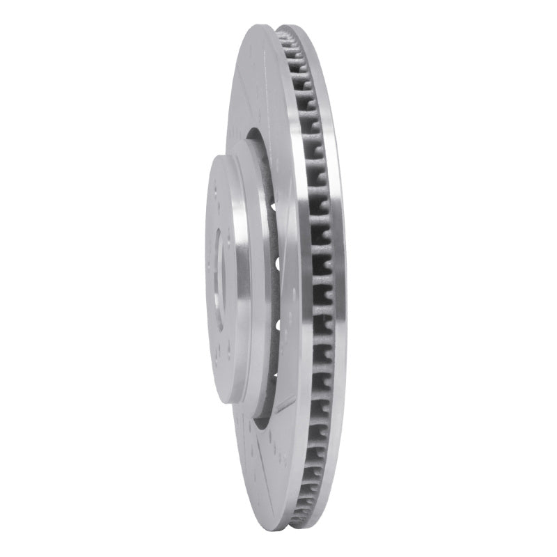 R1 16-22 Acura ILX Front Right Drilled & Slotted Silver Brake Rotor
