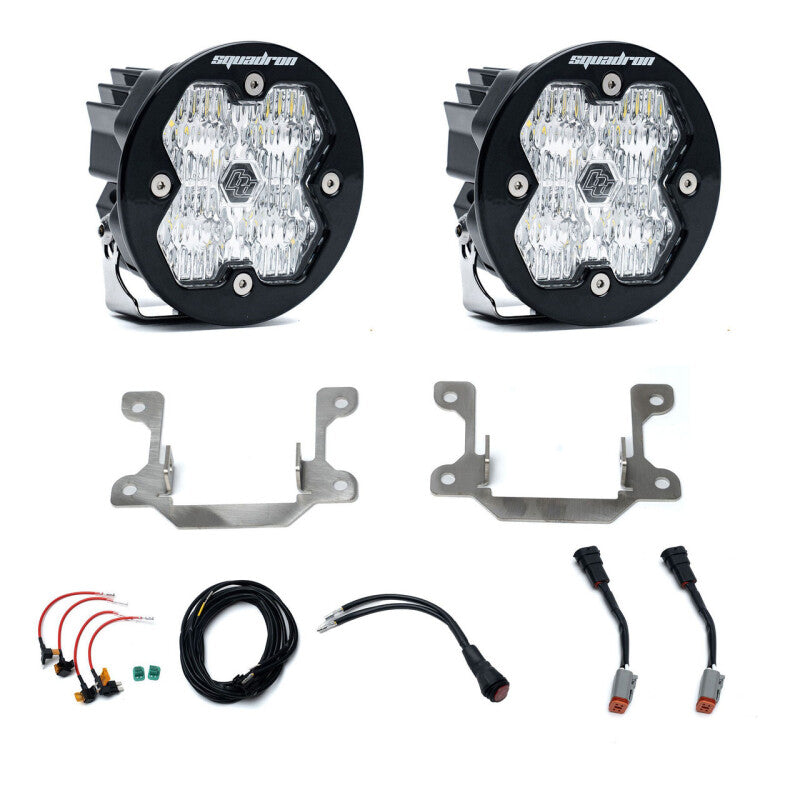 Baja Designs 19-25 Dodge Ram 2500/3500 Squadron Sport 2.0 Fog Pocket Kit (Wide Cornering) - Clear