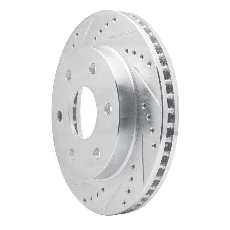 DFC 21-22 Chevrolet Colorado Front Left Drilled & Slotted Silver Brake Rotor