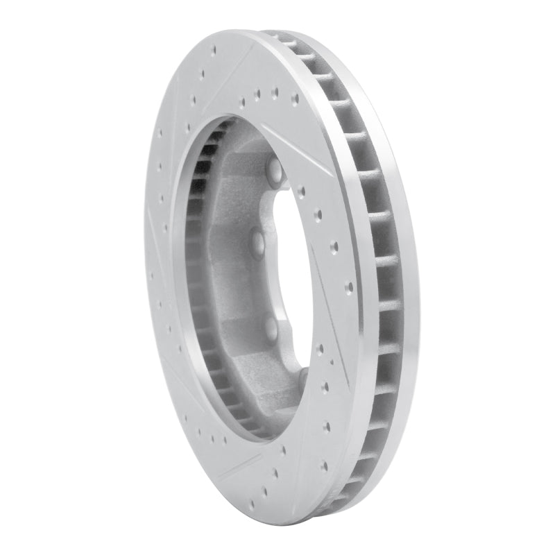 R1 92-00 Chevrolet K3500 Front Right Drilled & Slotted Silver Brake Rotor