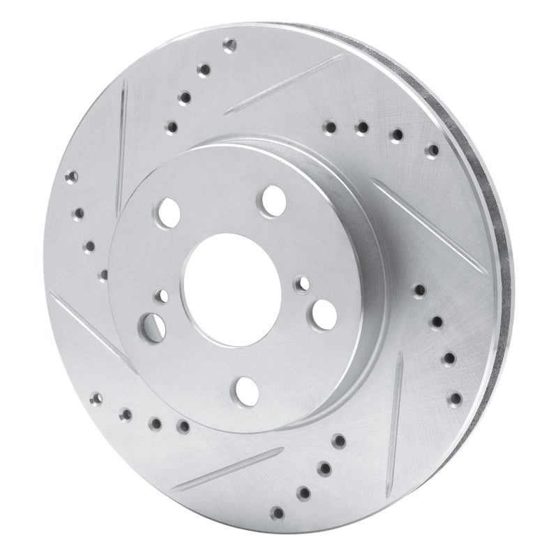 DFC 94-00 Toyota Celica Front Left Drilled & Slotted Silver Brake Rotor