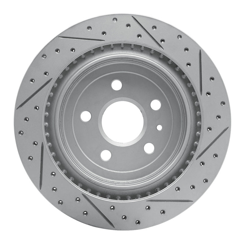 R1 08-14 Cadillac Cts Rear Left Drilled & Slotted Geo-Carbon Rotor