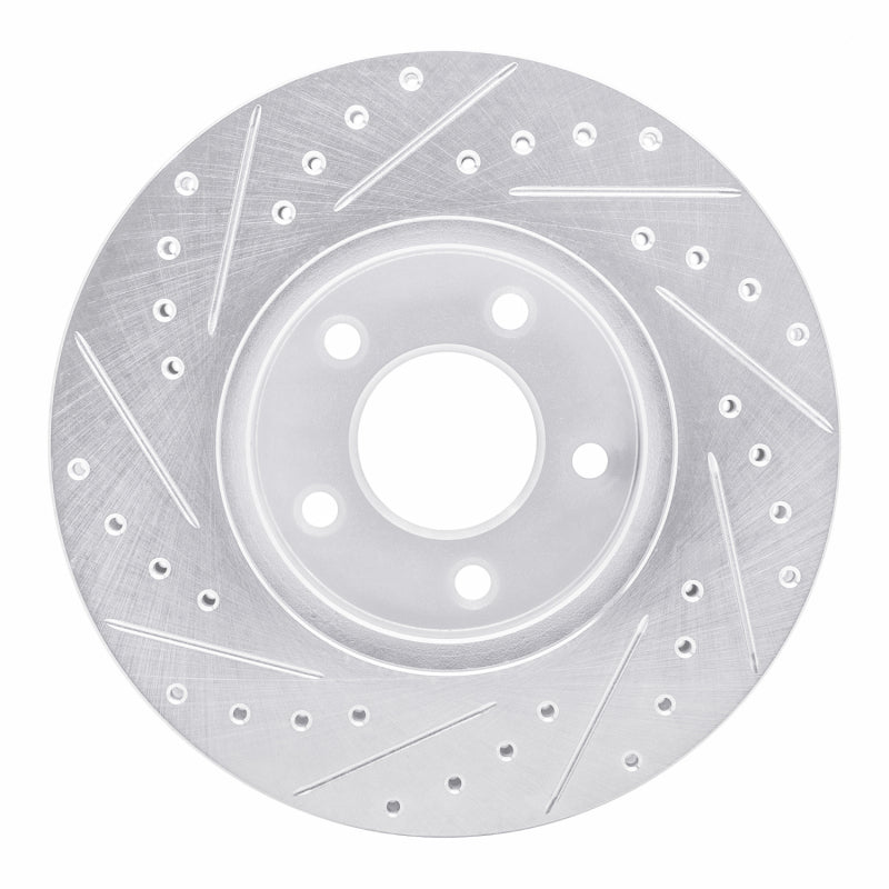 R1 01-07 Buick Rendezvous Front Right Drilled & Slotted Silver Brake Rotor
