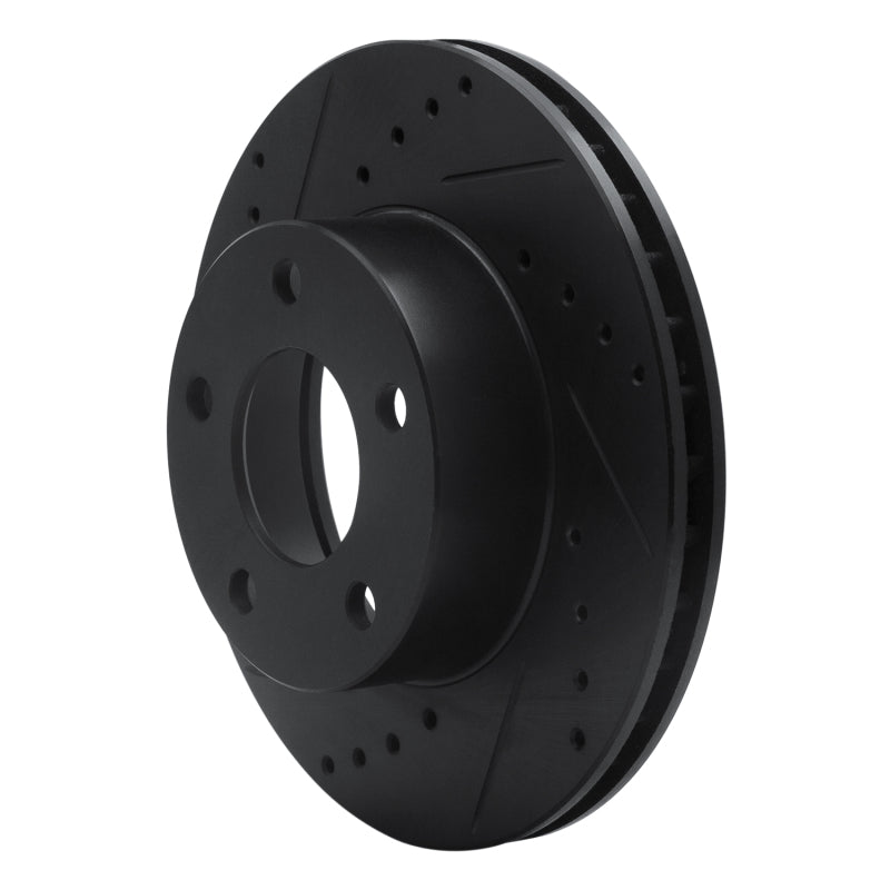 R1 75-80 Ford Granada Left Rear Drilled & Slotted Black Brake Rotor
