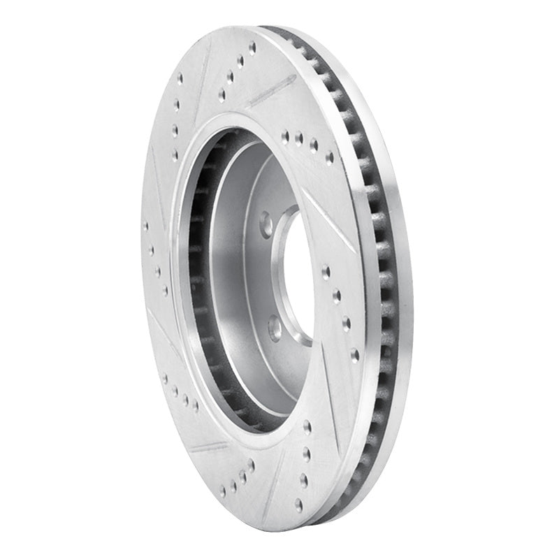 R1 06-10 Ford Explorer Sport Trac Front Right Drilled & Slotted Silver Brake Rotor