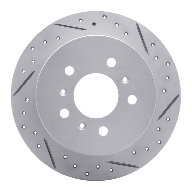 R1 06-10 Buick Allure Rear Right Drilled & Slotted Geo-Carbon Rotor