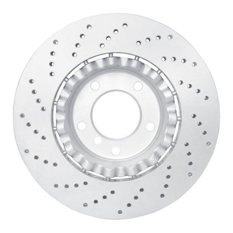R1 01-08 BMW Z4 Right Front Drilled Carbon Alloy GeoMET Rotor