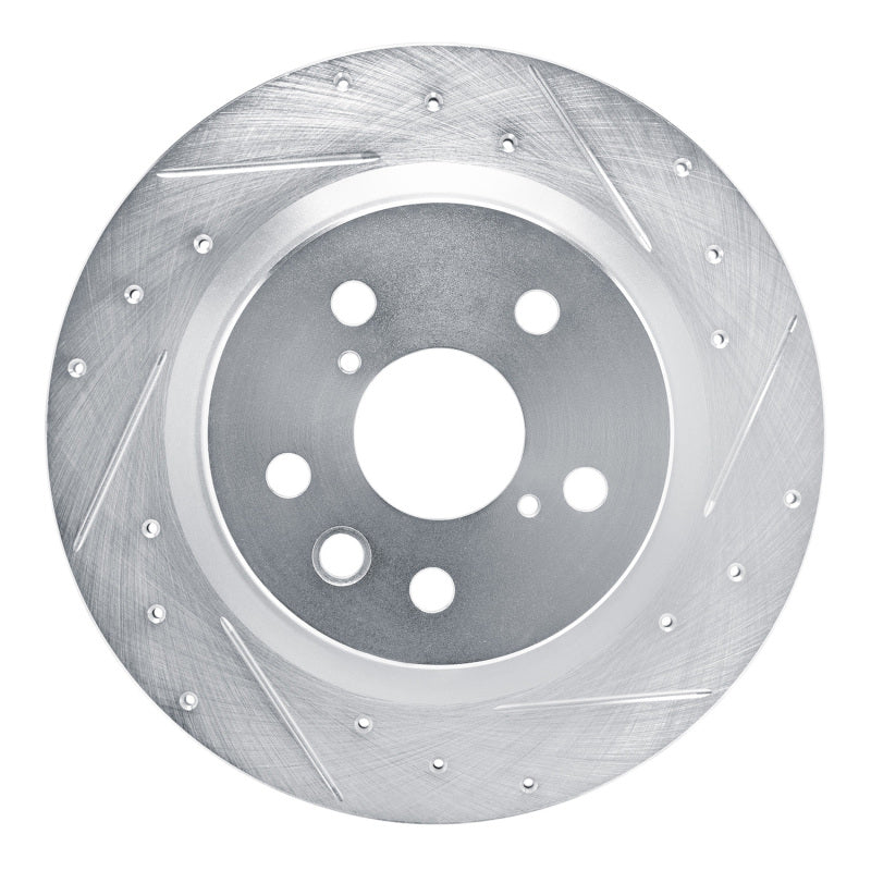 DFC 21-25 Lexus RC300 Rear Right Drilled & Slotted Silver Brake Rotor