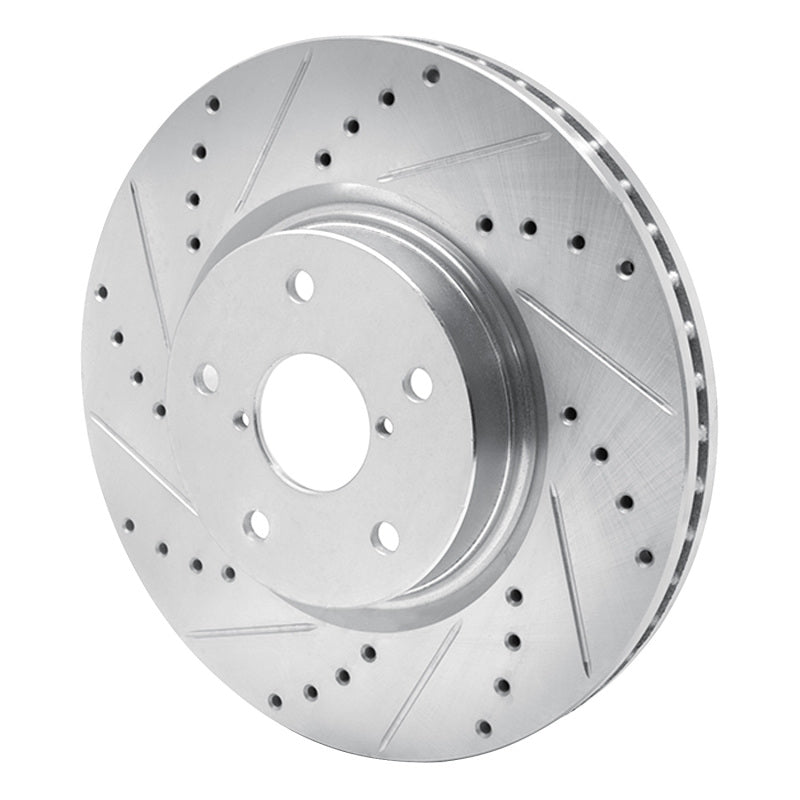 DFC 06-21 Subaru Legacy Front Left Drilled & Slotted Silver Brake Rotor