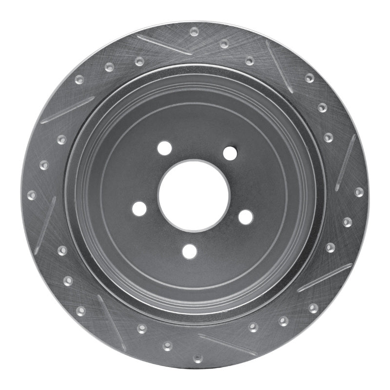 DFC 03-11 Lincoln Town Car Rear Left Drilled & Slotted Silver Brake Rotor