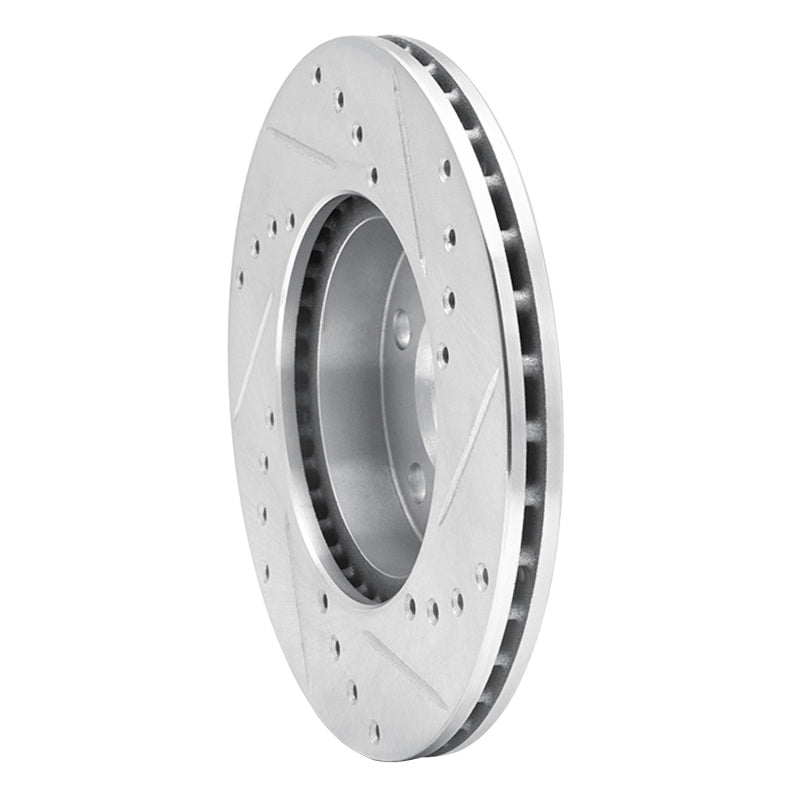 R1 90-05 Buick Skylark Front Left Drilled & Slotted Silver Brake Rotor