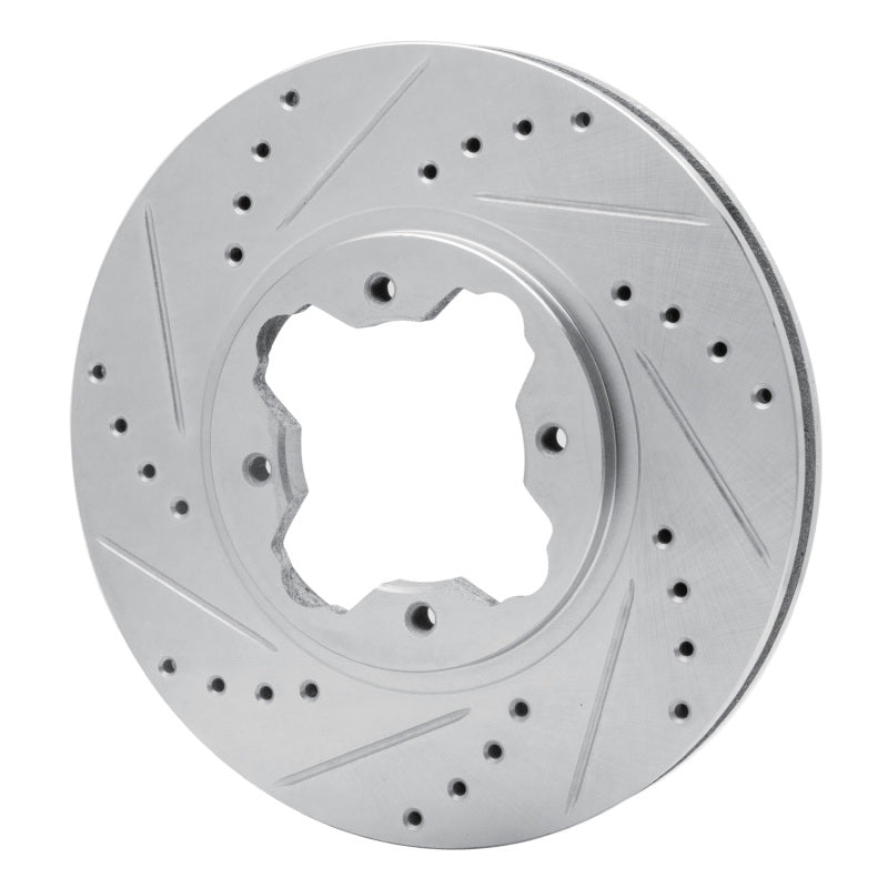 DFC 91-97 Acura CL Front Left Drilled & Slotted Silver Brake Rotor